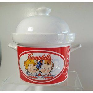 2004 Houston Harvest Campbell Soup Tureen w/Lid & plastic ladle Item #31212